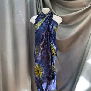 Exquisite tie-dyed sarong/wrap coverup
